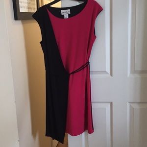North Style 6 petite black and pink dress.